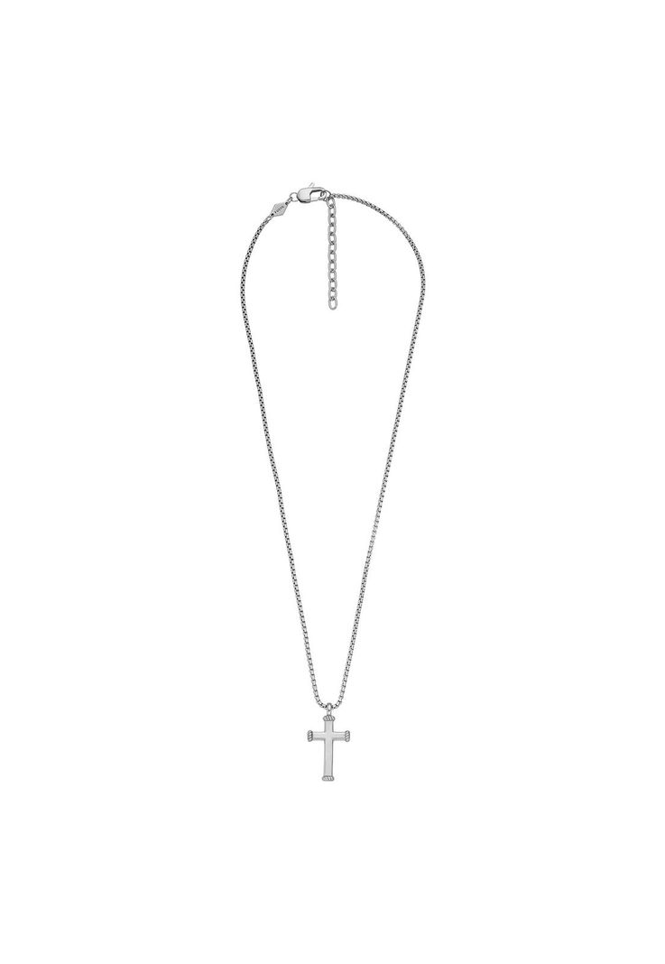 Collar Fossil  JF04401040 Plateado Hombre-0