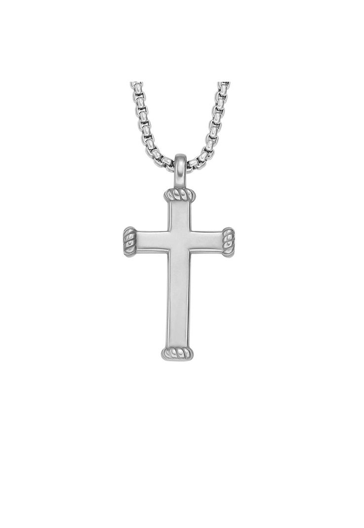 Collar Fossil  JF04401040 Plateado Hombre-1