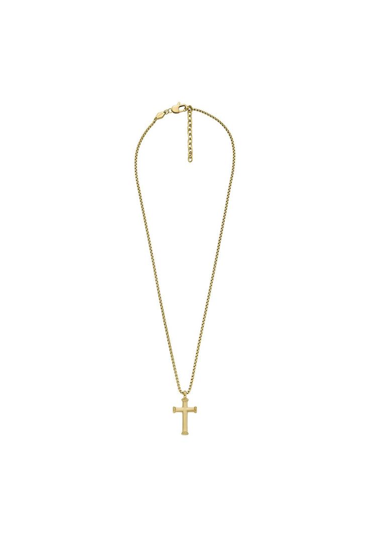 Collar Fossil  JF04701710 Dorado Hombre-0