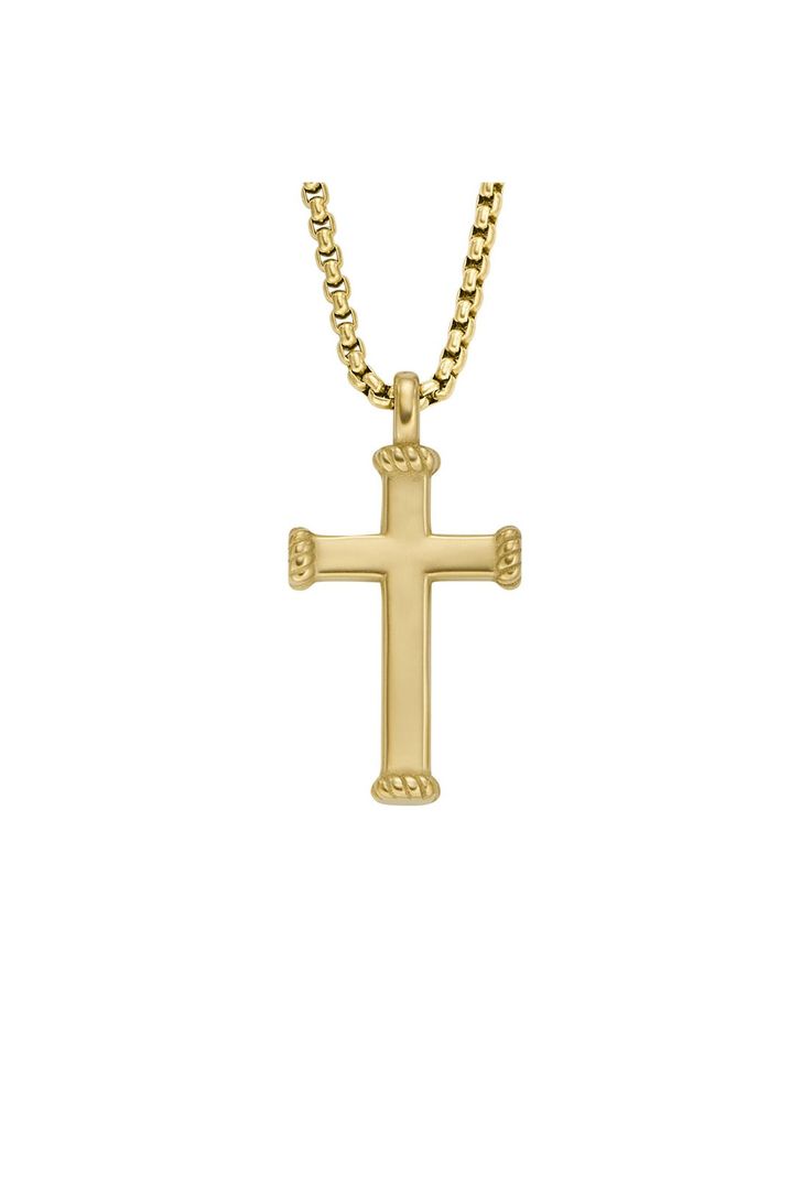 Collar Fossil  JF04701710 Dorado Hombre-1