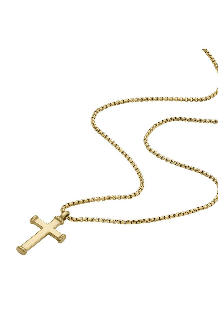 Collar Fossil  JF04701710 Dorado Hombre-2