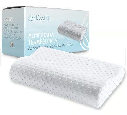 PACK Almohada Cervical Viscoelástica + Almohada Ortopédica cojín Piernas Memory terapeúticas-0