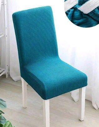 Funda Para Silla Cuadrille Elastizada Turquesa , Set de 6 fundas cuadrilla para sillas-1