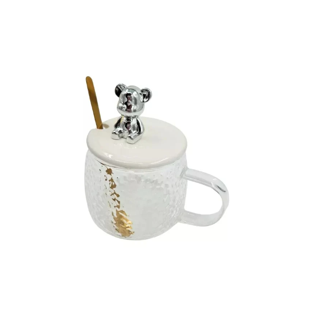 Taza de Vidrio con Tapa y Cuchara-1