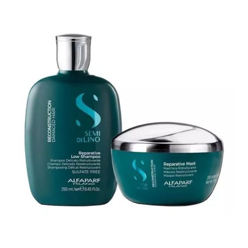 Set Estuche Shampoo 250ml + Mascara 200ml Reparative Alfaparf-1
