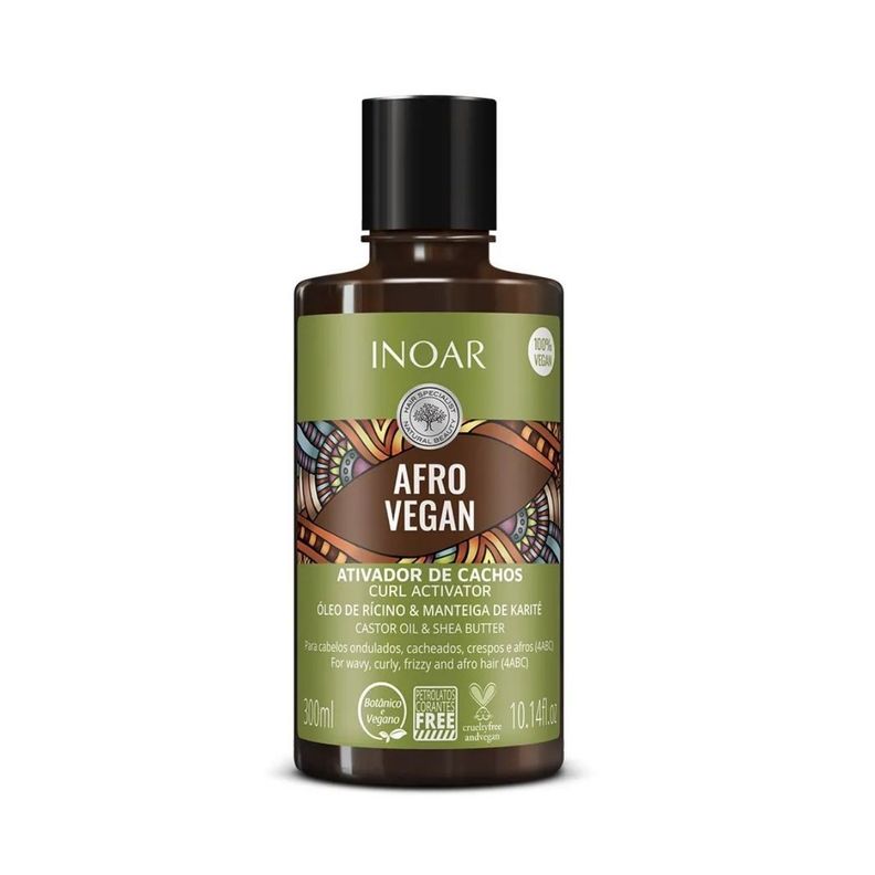 Afro Vegan Activador de Rulos Rizos Inoar 300ml-0