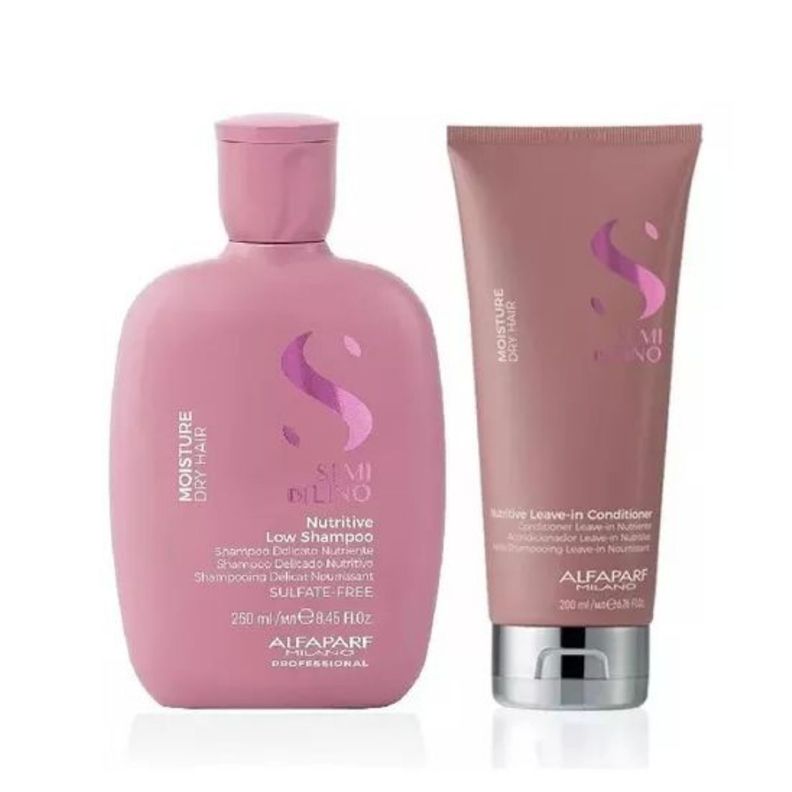 Set Shampoo Y Acondicionador Nutritivo Alfaparf Semi Di Lino-0