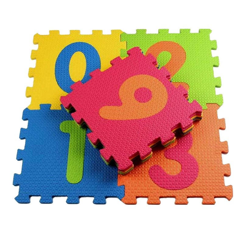 Alfombra Puzzle De Goma Eva Números 10 Piezas Multicolor-0