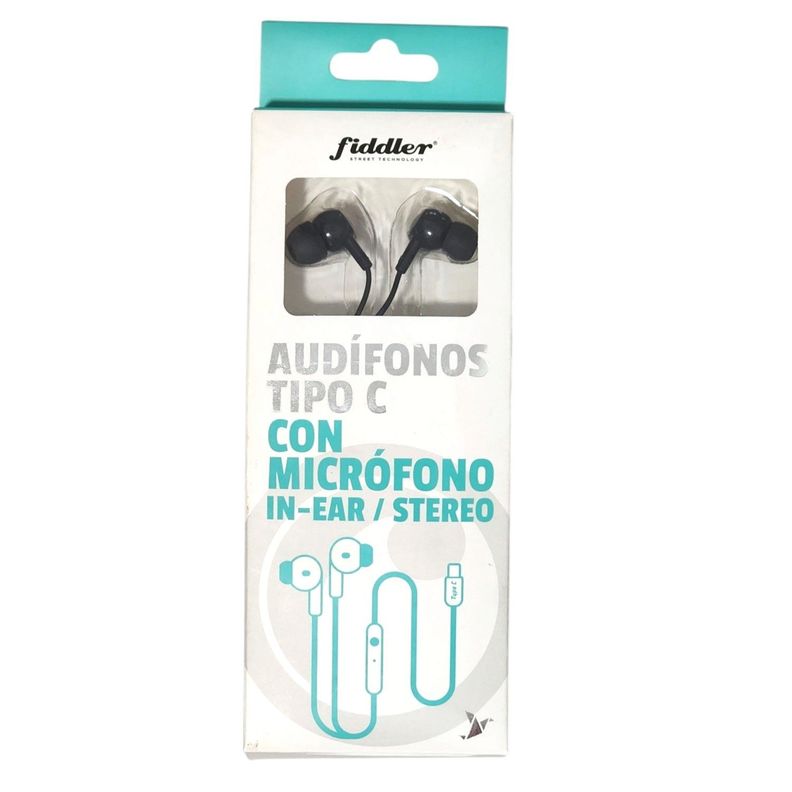 Audifonos In- Ear Stereo Cable Tipo C con Micrófono Fiddler-3