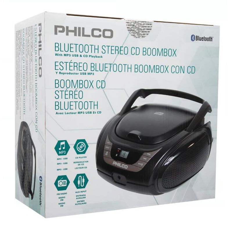 Radio Boombox Bluetooth Con Cd Usb Philco 2120bt-6