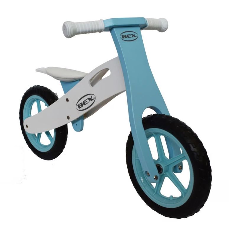 Bicicleta Madera Equilibrio Aprendizaje Sin Pedal Azul Bex-0