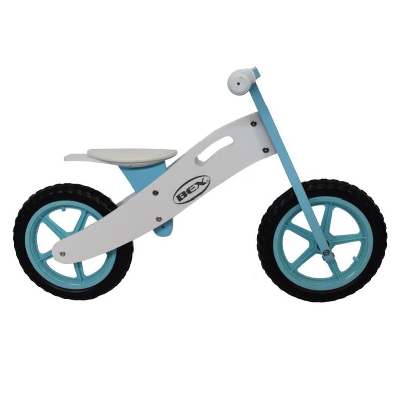 Bicicleta Madera Equilibrio Aprendizaje Sin Pedal Azul Bex-1