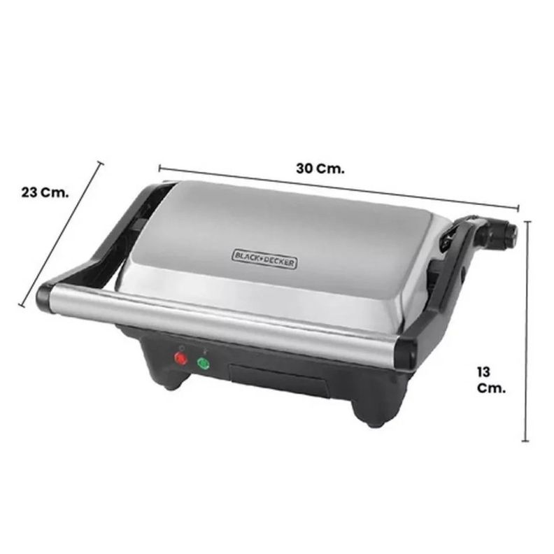 Panini Black + Decker 900W Placas Antiadherentes GR2976-CL-3