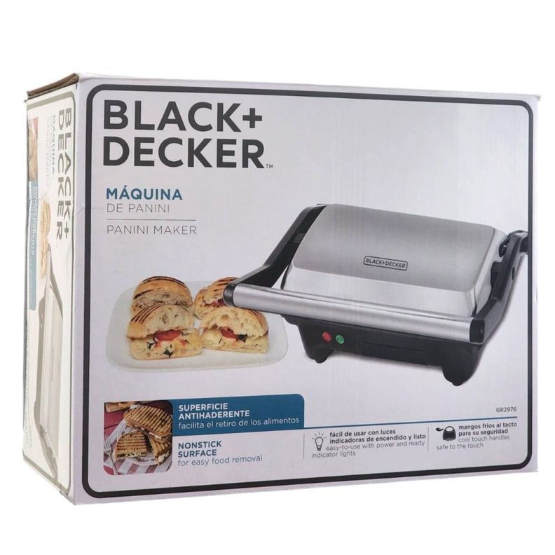 Panini Black + Decker 900W Placas Antiadherentes GR2976-CL-7