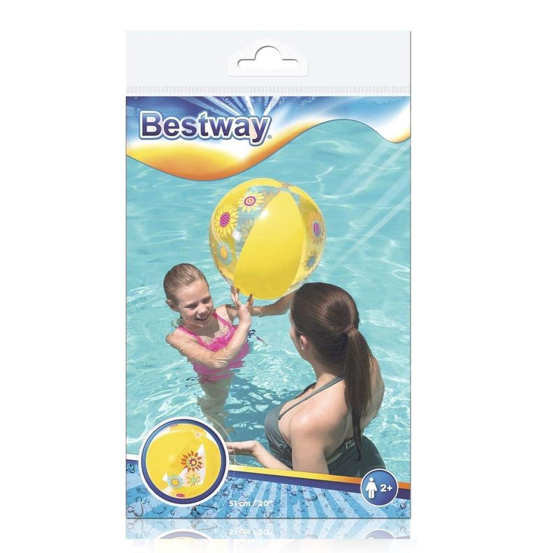 Pelota Inflable Playa Splash 51cm Amarilla Bestway -4