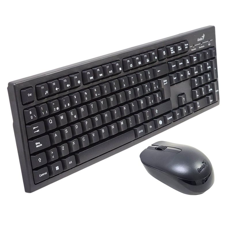 Kit Teclado y Mouse Inalámbrico KM-8101 Negro Genius-0