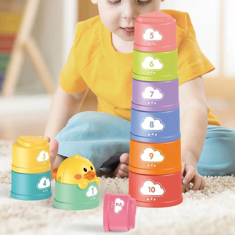 Juguete de Baño Torre Apilable 2 en 1 Montessori-2
