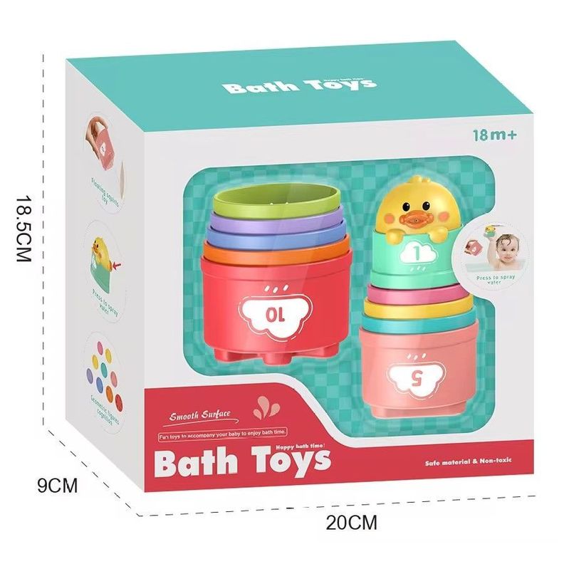 Juguete de Baño Torre Apilable 2 en 1 Montessori-5