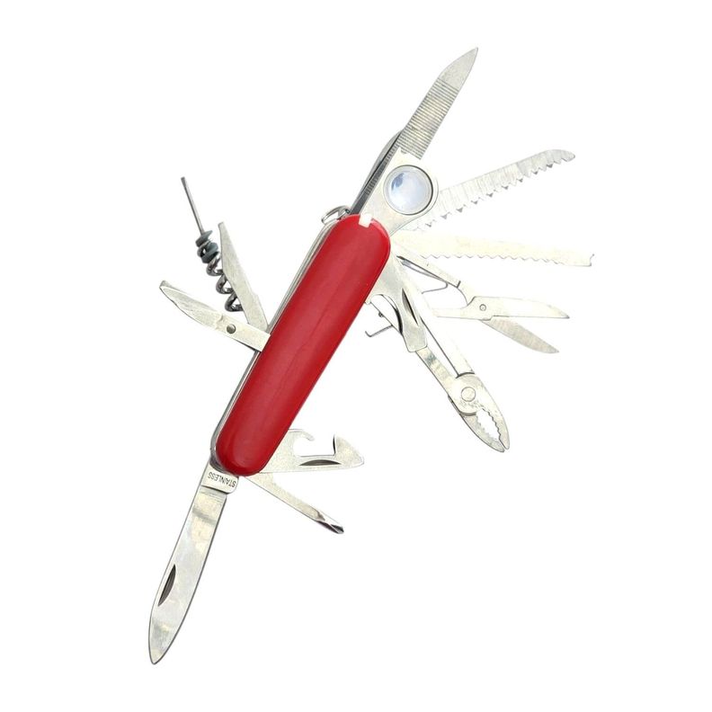 Navaja Multiusos Color Rojo 15 en 1 para Camping 13506-2