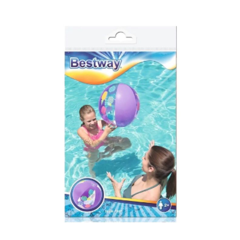 Pelota Inflable Playa Splash 51cm Morada Bestway -4