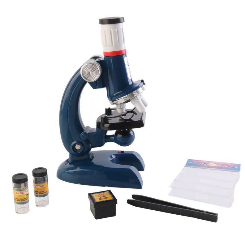 Microscopio Educativo Para Niños Azul 100x400x1200-0