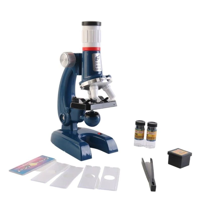 Microscopio Educativo Para Niños Azul 100x400x1200-3