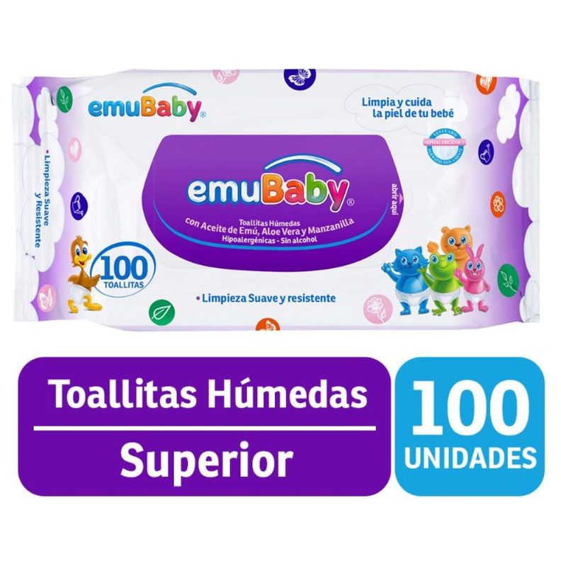 Toallitas Húmedas Emuwipes Superior 100 Un-0