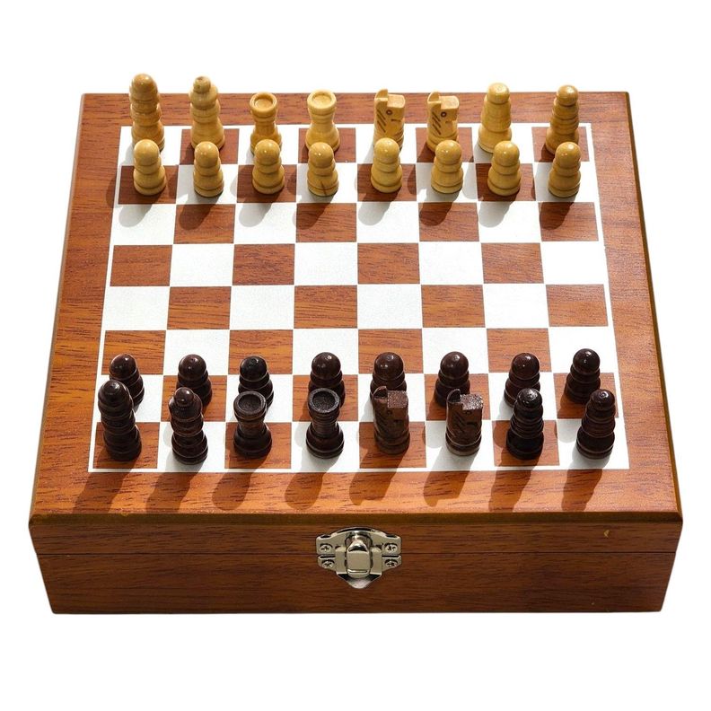 Set Juego de Ajedrez Con Petaca 8oz y 3 Accesorios 14145-6