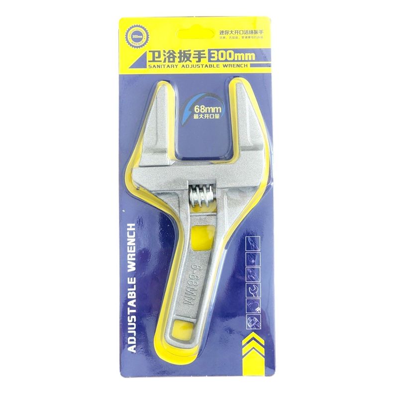 Llave Inglesa Gran Apertura 6 a 68 Mm Gasfiter Baño 13574-4