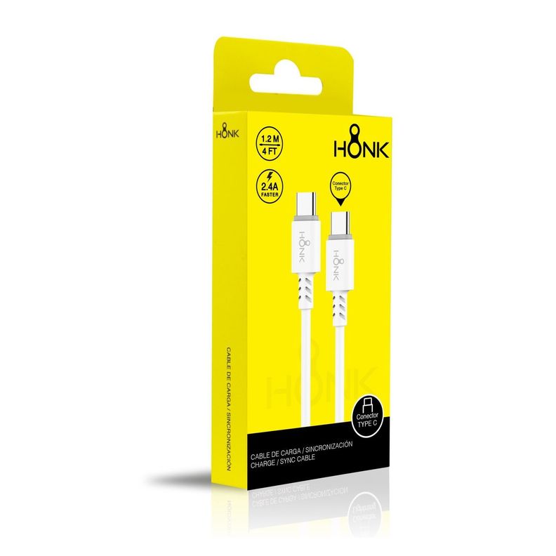 Cable Usb Tipo C a Tipo C Honk 2.4A 1.2mt-1