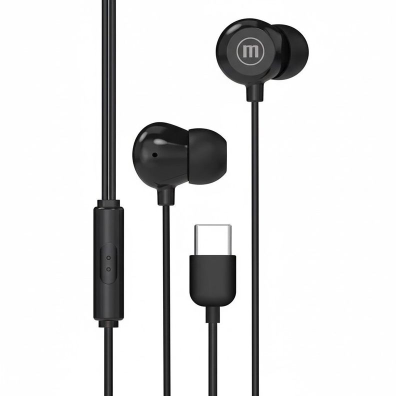 Audifonos Maxell INBAX USB-C Con Mic In Ear Tipo C Negro