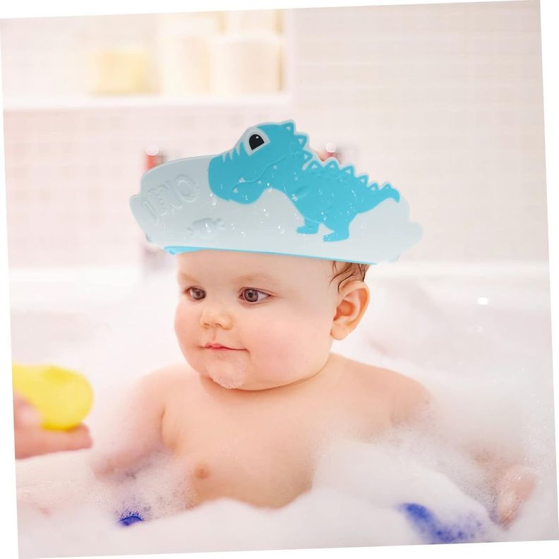 Gorro de ducha ajustable para bebés Verde Azulado 16554-2