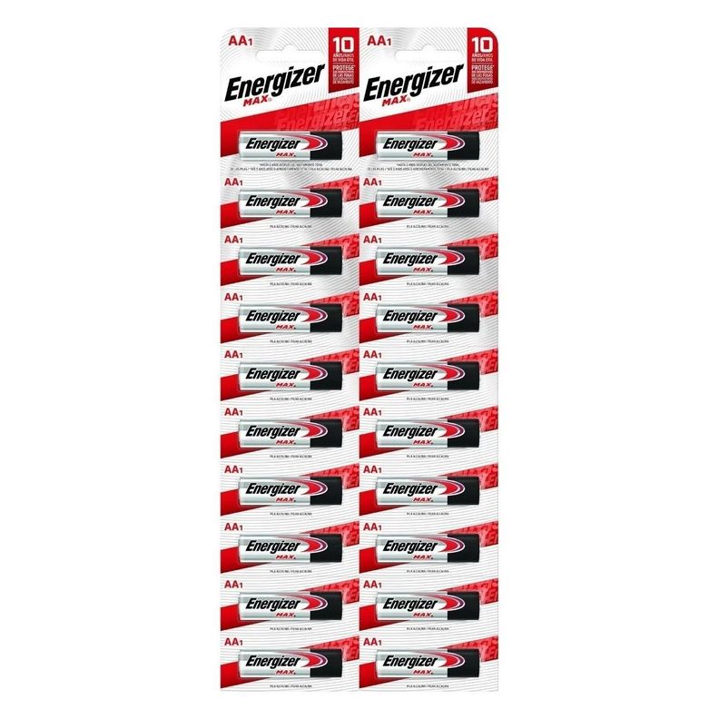 Pack 12 Pilas Energizer Max AA Alcalina Tira-0