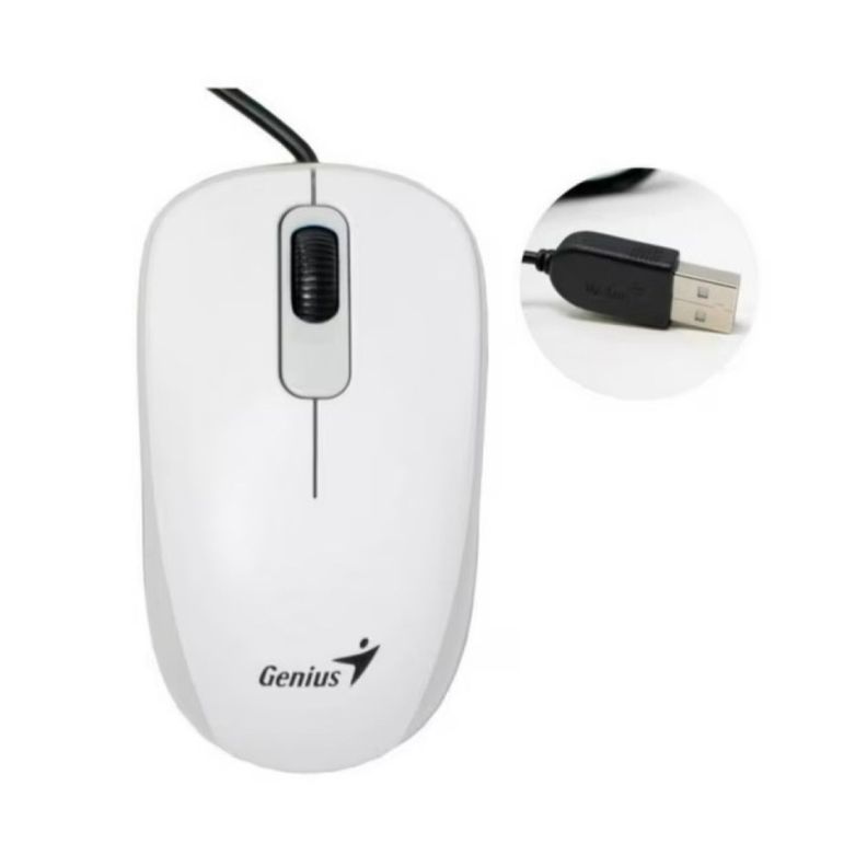 Mouse Óptico USB DX-110 Genius 3 Botones Blanco-2