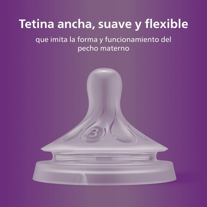 Pack 2 Tetinas Natural 3.0 Avent Flujo Medio 1m+-3