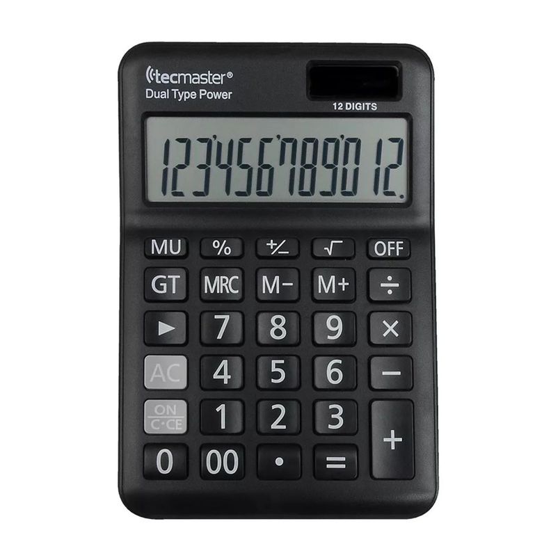 Calculadora Con Panel Solar 12 digitos Tecmaster TM100558