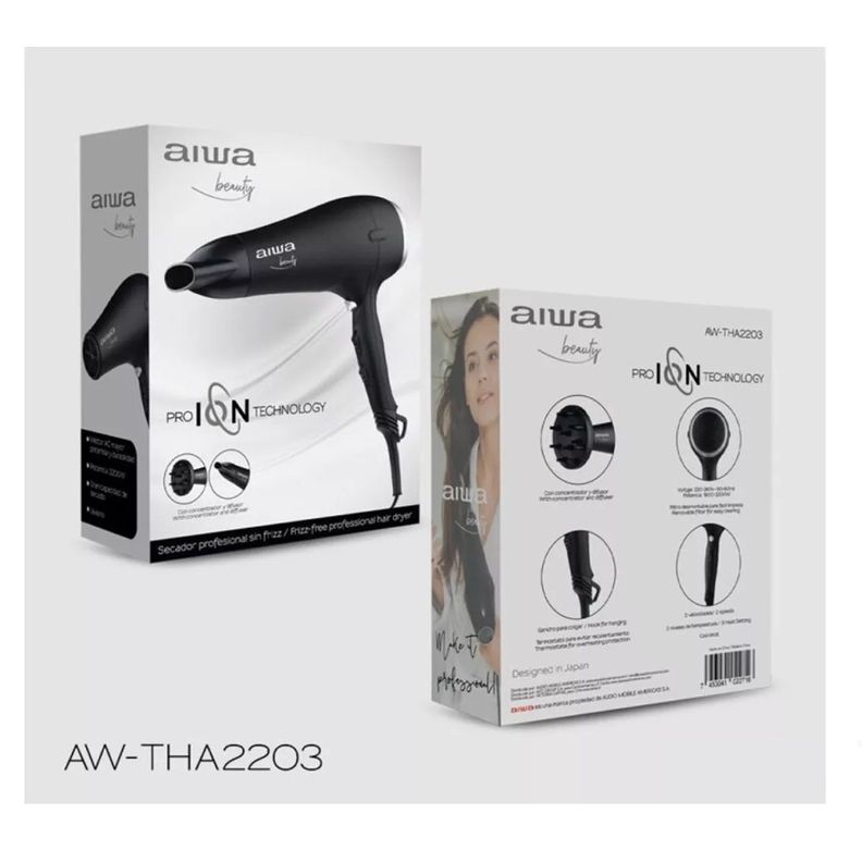 Secador De Pelo Aiwa Profesional Aw-tha2203 Negro -5