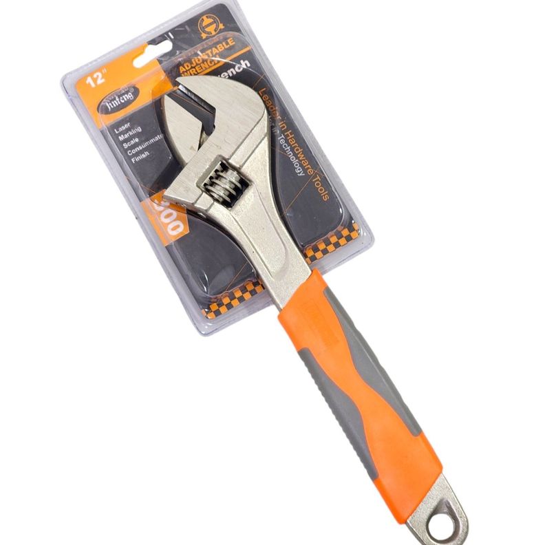Llave Inglesa Ajustable 12"/300mm Mango Goma-0