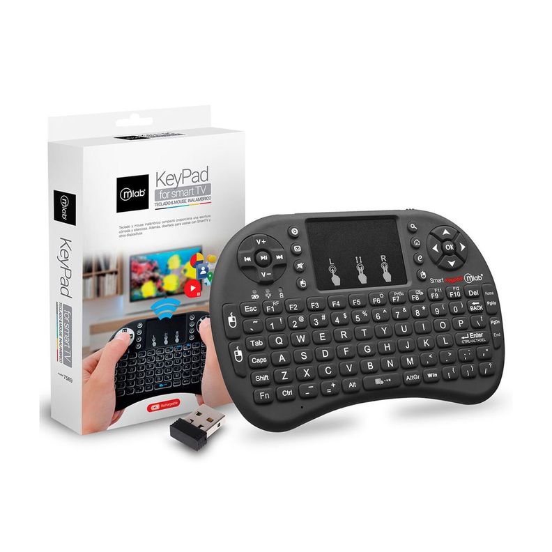 Teclado Touchpad Inalambrico Smart Tv Mlab-0