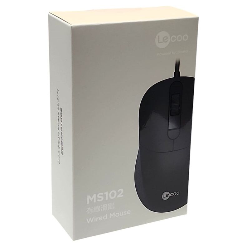Mouse Alámbrico Lecoo Lenovo Wired MS102-1
