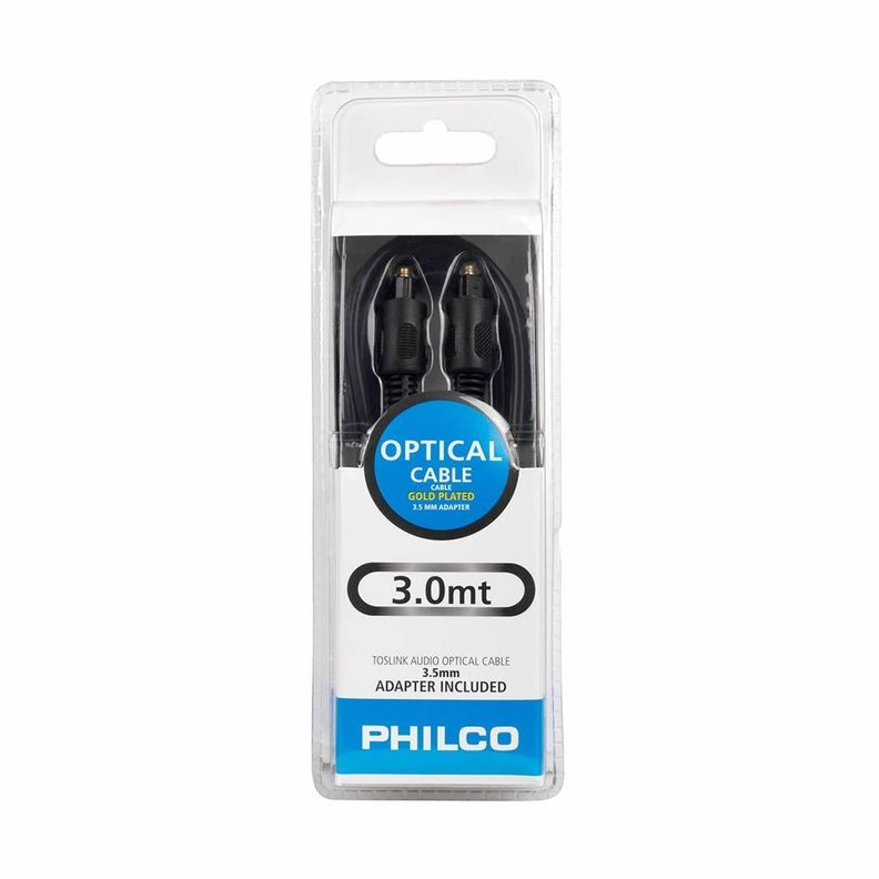 Cable Optico Audio Digital Toslink 3mts Philco-2