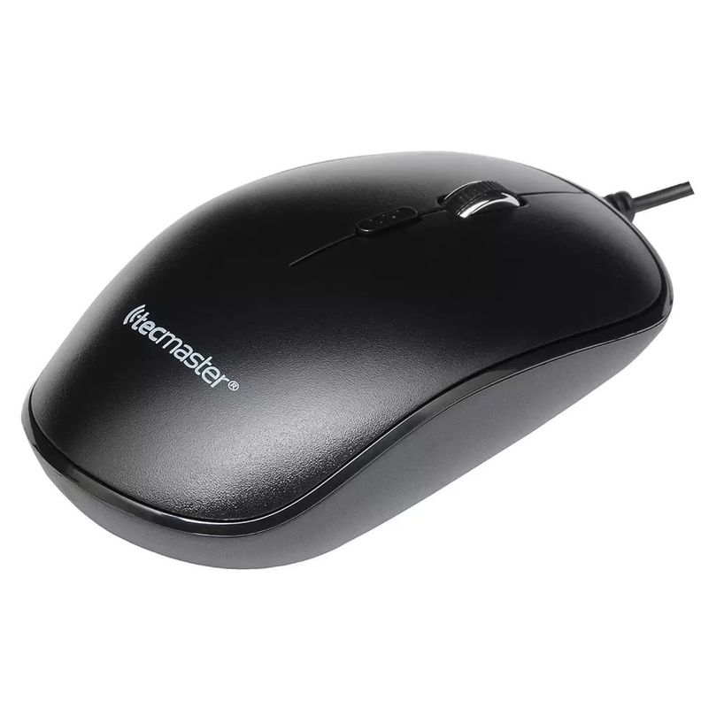 Mouse Óptico con Cable USB 1600 dpi Tecmaster Negro-0