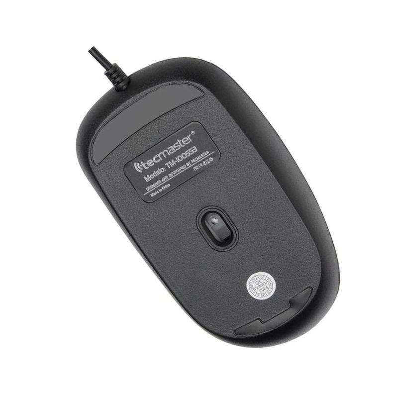 Mouse Óptico con Cable USB 1600 dpi Tecmaster Negro-2