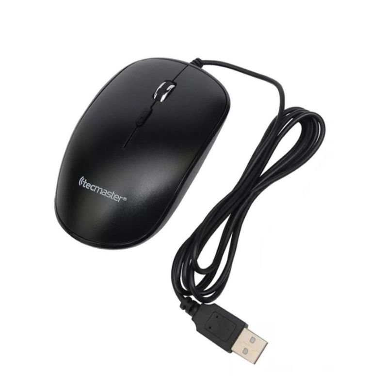 Mouse Óptico con Cable USB 1600 dpi Tecmaster Negro-3