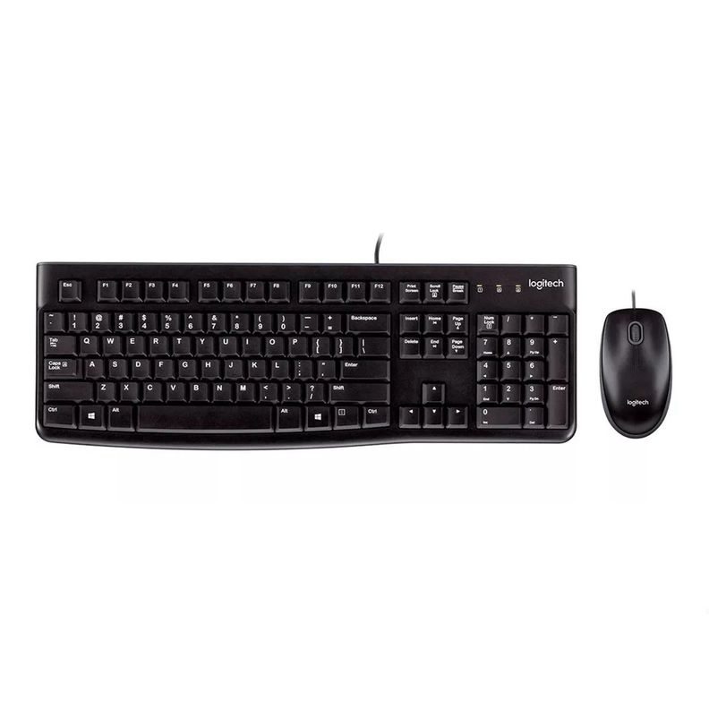 Kit Teclado y Mouse Logitech MK120 Español Negro-0