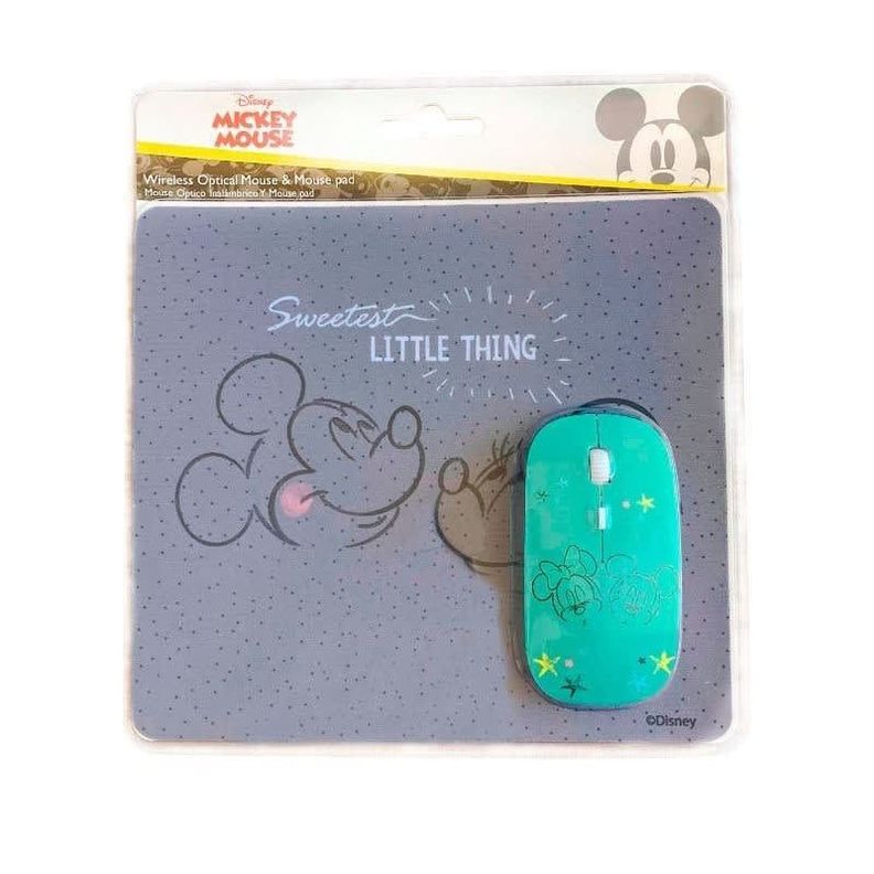 Kit Mouse Inalámbrico y Mouse Pad Mickey 2-1
