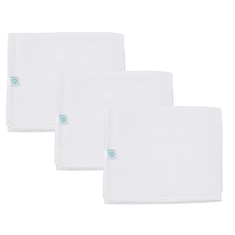 Pack 3 Pañales Tuto Bambino 100% Algodón Liso Blanco-1