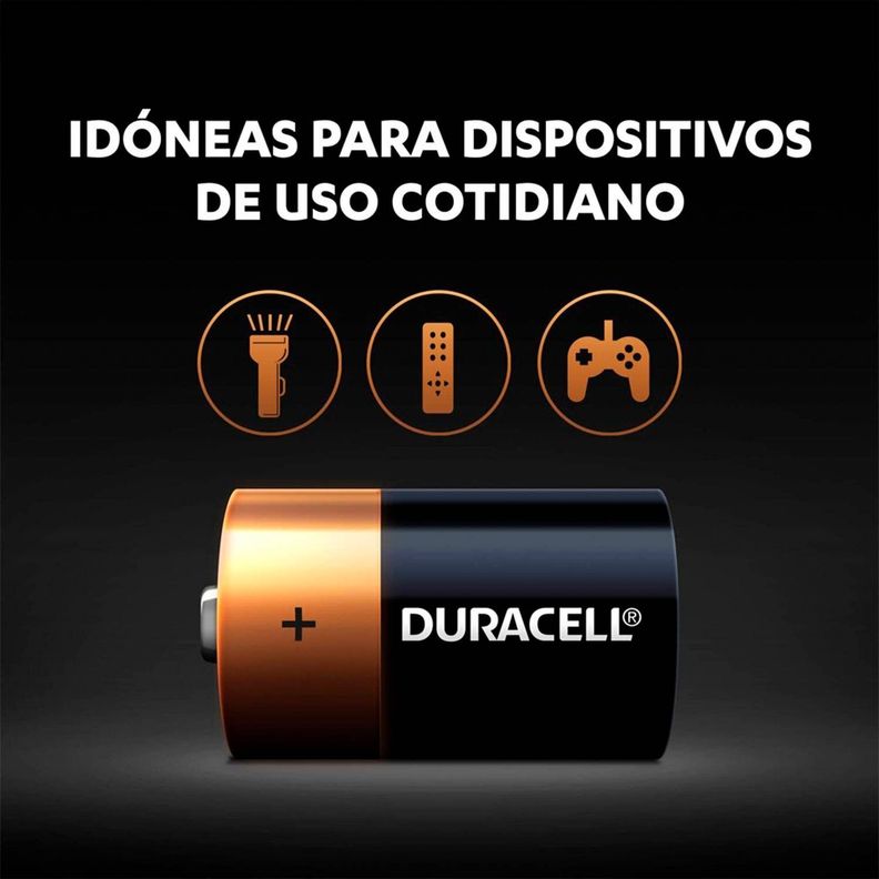 Pack 2 Pilas Duracell D Alcalina-2