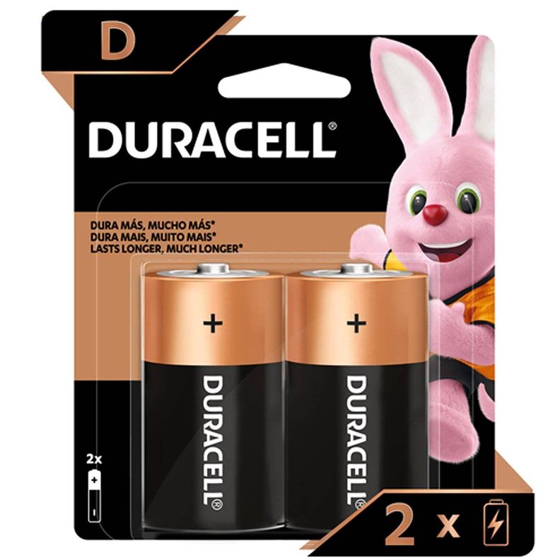 Pack 2 Pilas Duracell D Alcalina-0