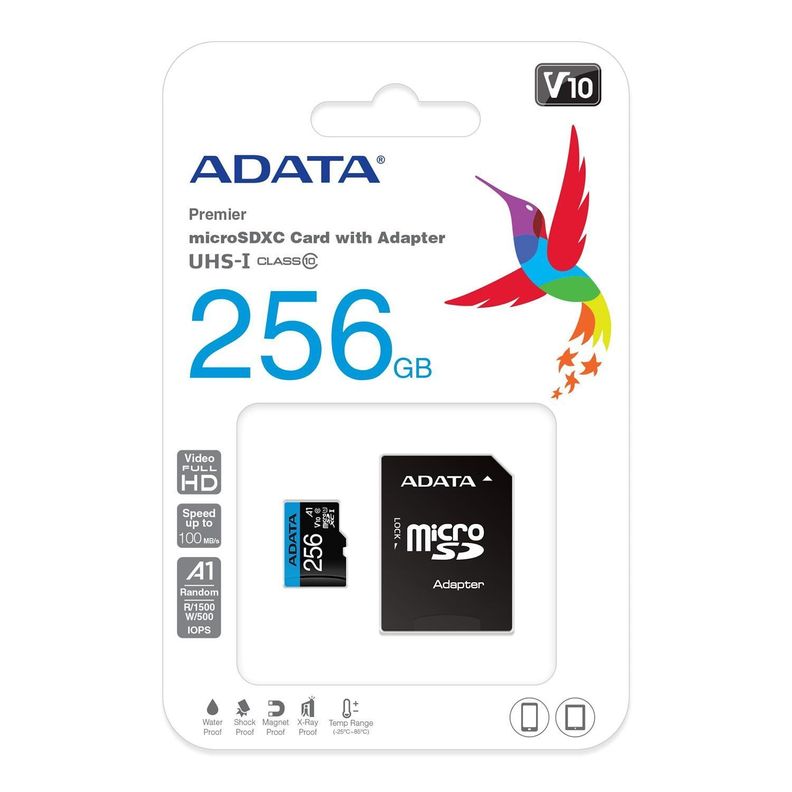 Tarjeta Memoria Micro SD XC 256 GB Adata-0